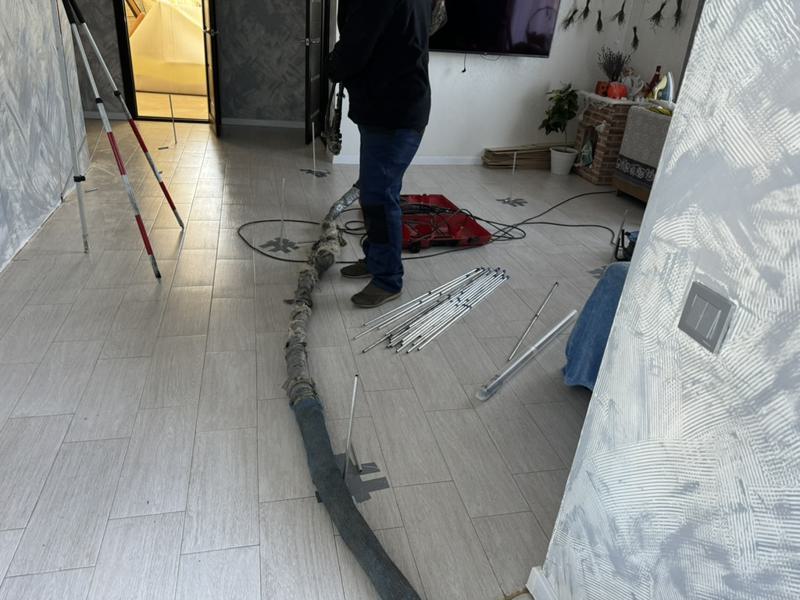 Выравнивание пола геополимерами Граундтек